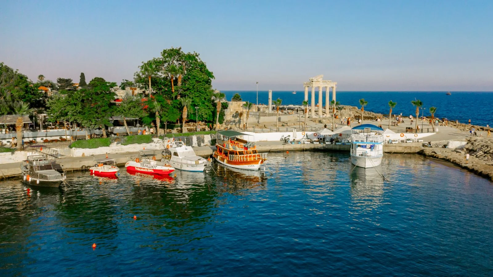 Side Limanı ve Apollon Tapınağı hava fotoğrafı